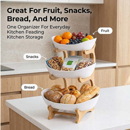 FruitElegant – Stijlvolle 3-laags fruitmand voor een opgeruimde keuken [50% korting]
