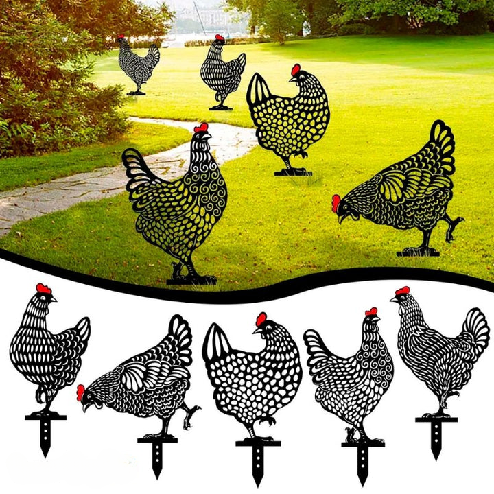 HappyChicken™ - Kippen tuindecoratie - Set van 5 [50% Korting]