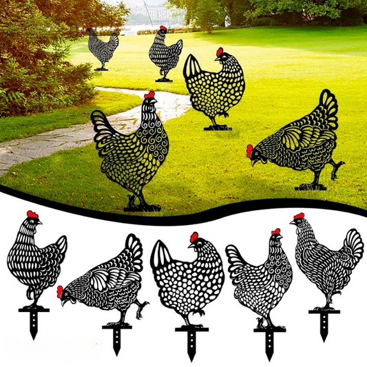 HappyChicken™ - Kippen tuindecoratie - Set van 5 [50% Korting]