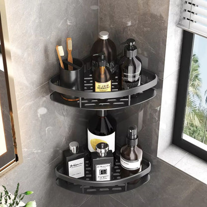 Douchehoekrek zonder boren – zelfklevende doucheplank aluminium