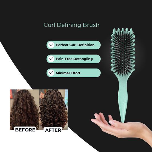 Curluxe™ – Haarborstel voor gedefinieerde krullen zonder pluizig haar voor natuurlijk, glanzend haar [1 + 1 Gratis]