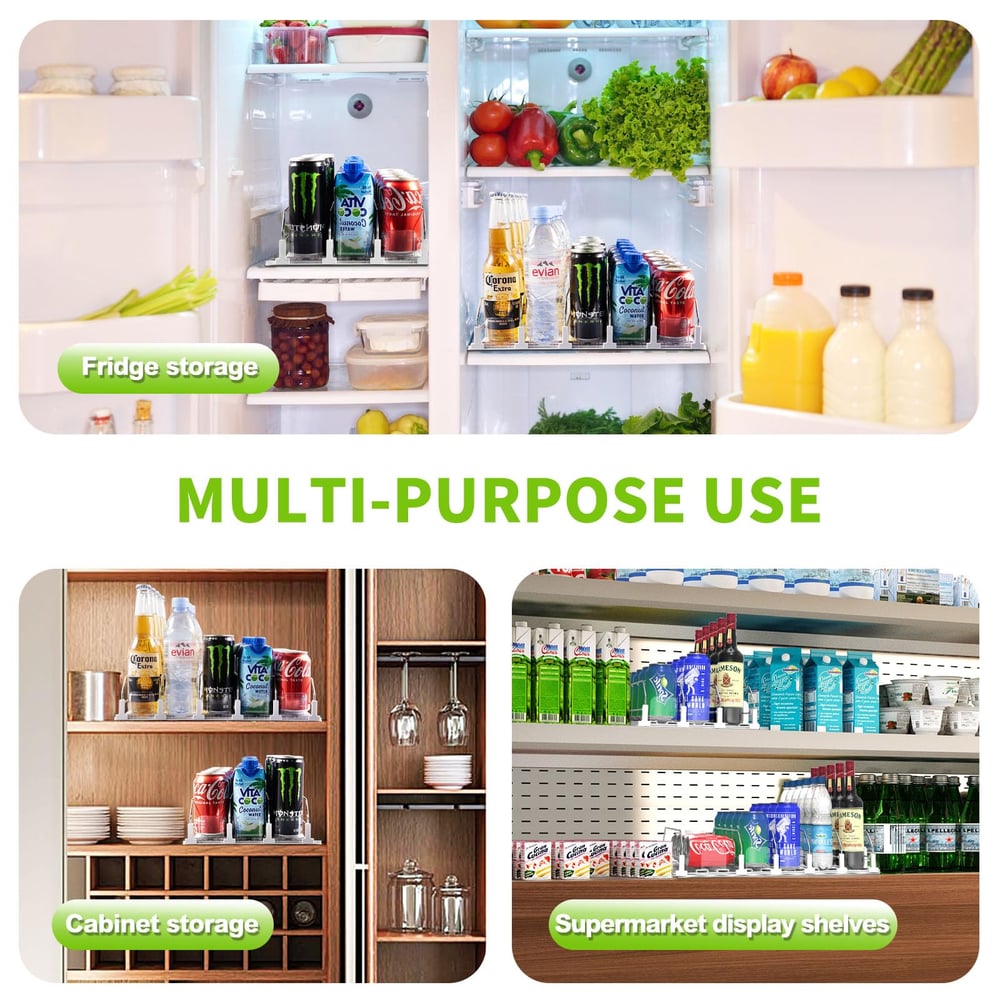 Organizer™ - Drankenopberger met uitwerpmechanisme - voor koelkast & opbergrek [50% Korting]