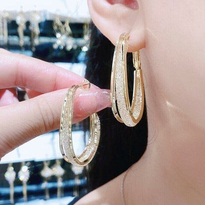 Luméa™ – Elegante Ovale Oorbellen met Zirkonia | 1+1 Gratis