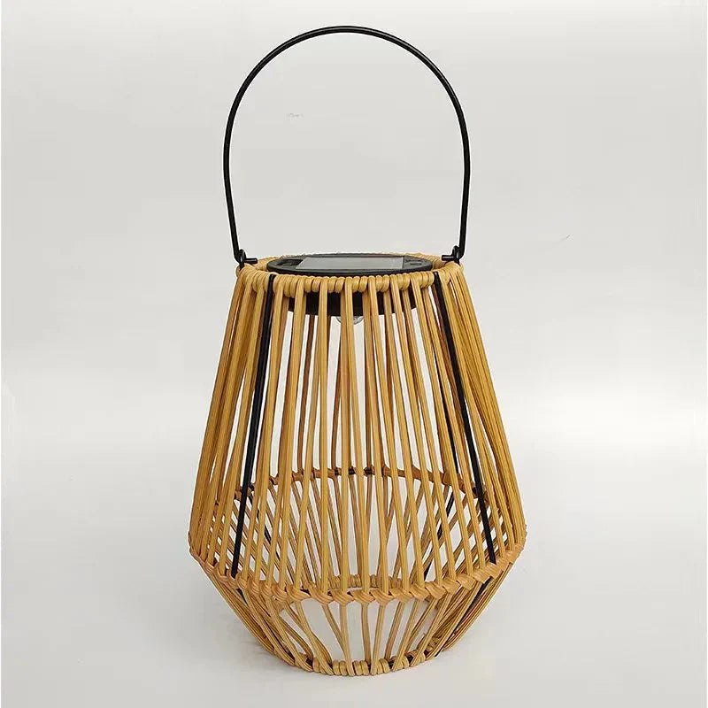 GlowHaven™ Solar Rattan Lantaarn – Automatische Tuinverlichting