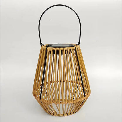 GlowHaven™ Solar Rattan Lantaarn – Automatische Tuinverlichting