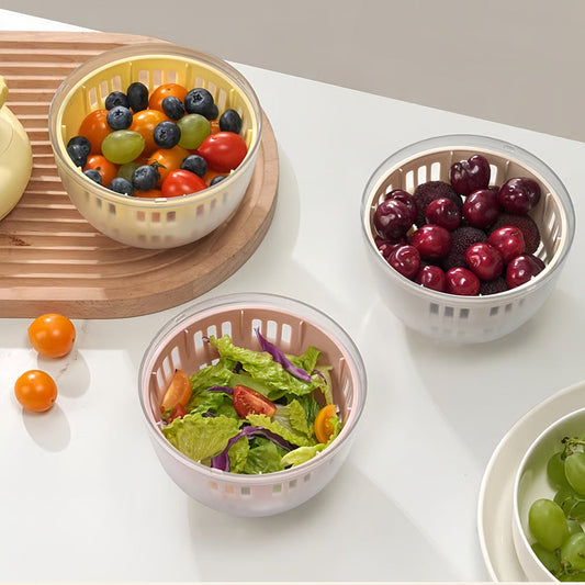 SpinFresh™ – Handmatige fruit- en groenteslinger-droger met afneembare kom [50% Korting]