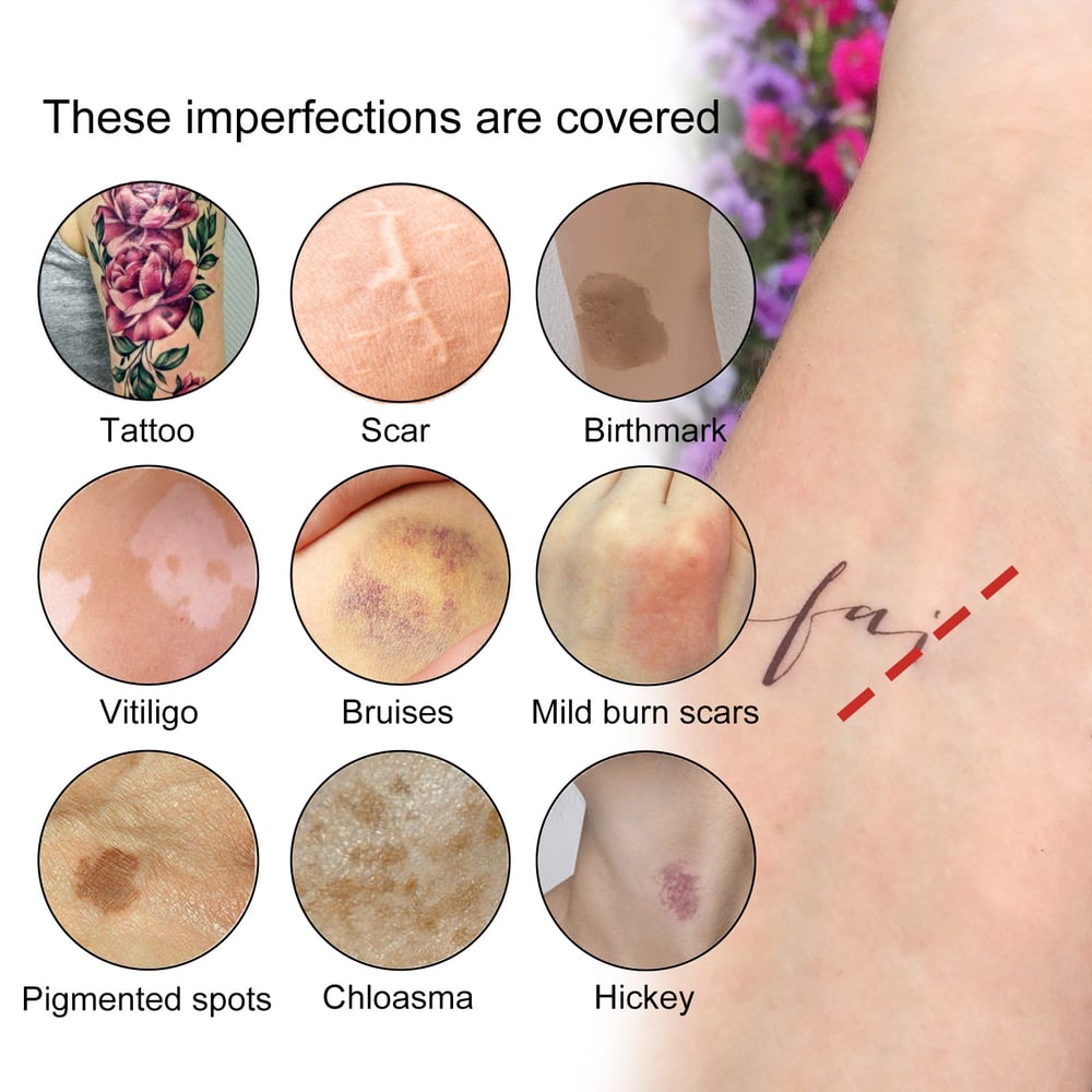 DermaVeil™ – Waterdichte bedekking voor tatoeages en littekens met een natuurlijke finish [1 + 1 Gratis]