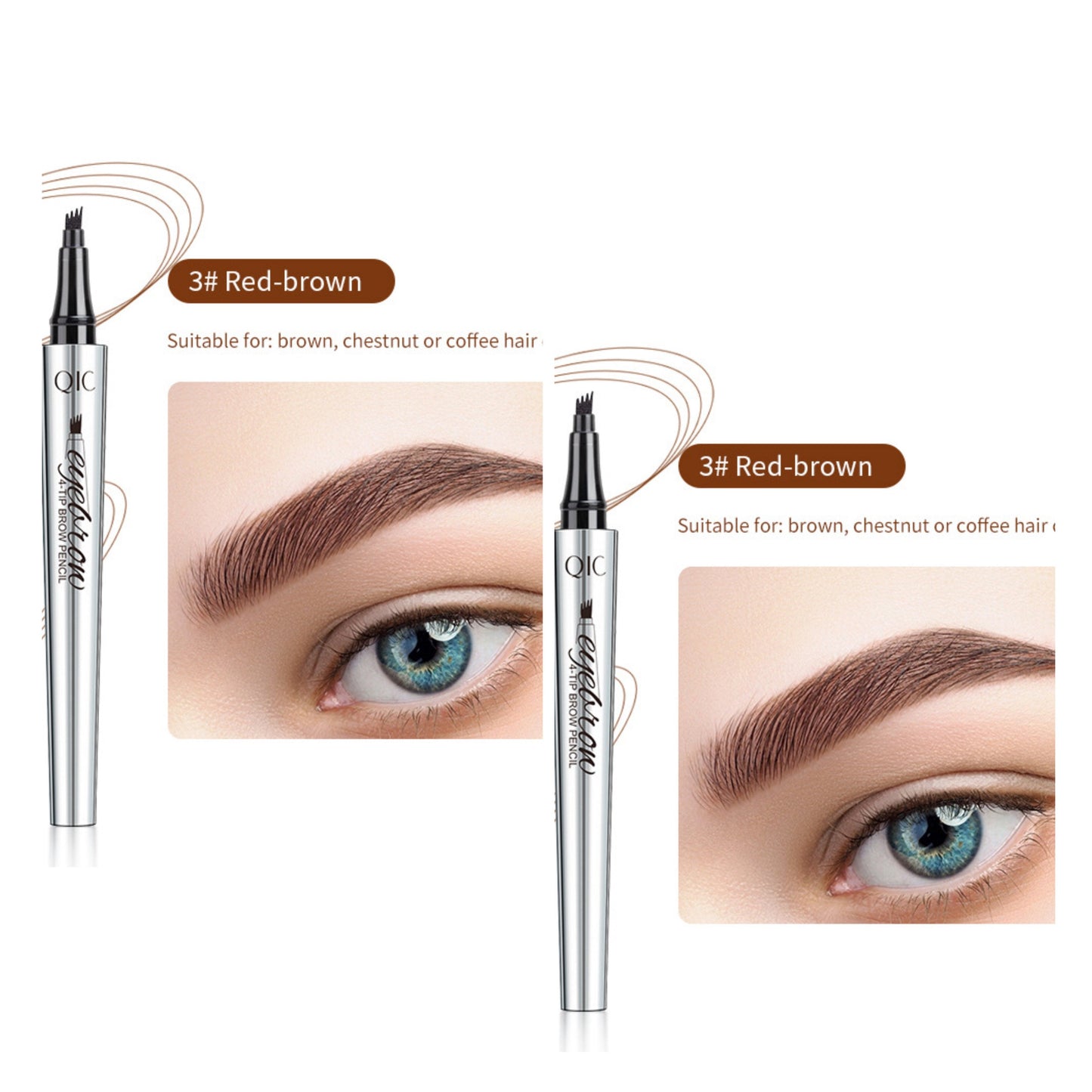 3DMicroblading™ Waterdicht Wenkbrauwpotlood – Natuurlijke Wenkbrauwen [1+1 Gratis]