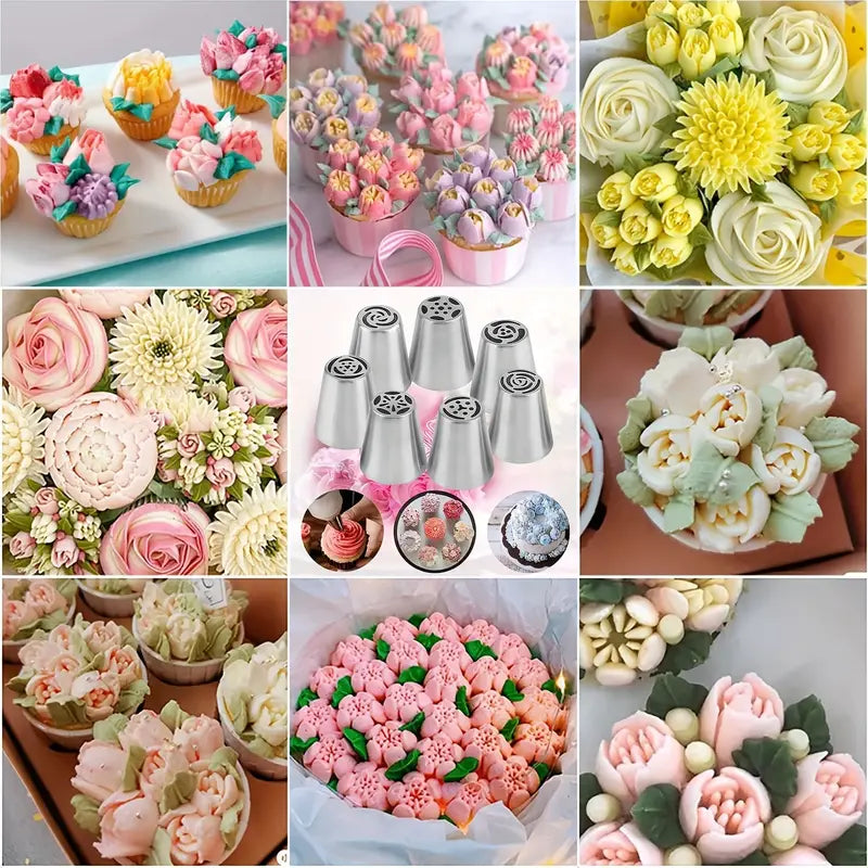 50% Korting | CakeCraft™ - Taartdecoratie spuitmondjes [set van 7] [Laatste dag korting].