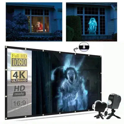 Holografische Halloween Projector met Projectiescherm & 12 Video's