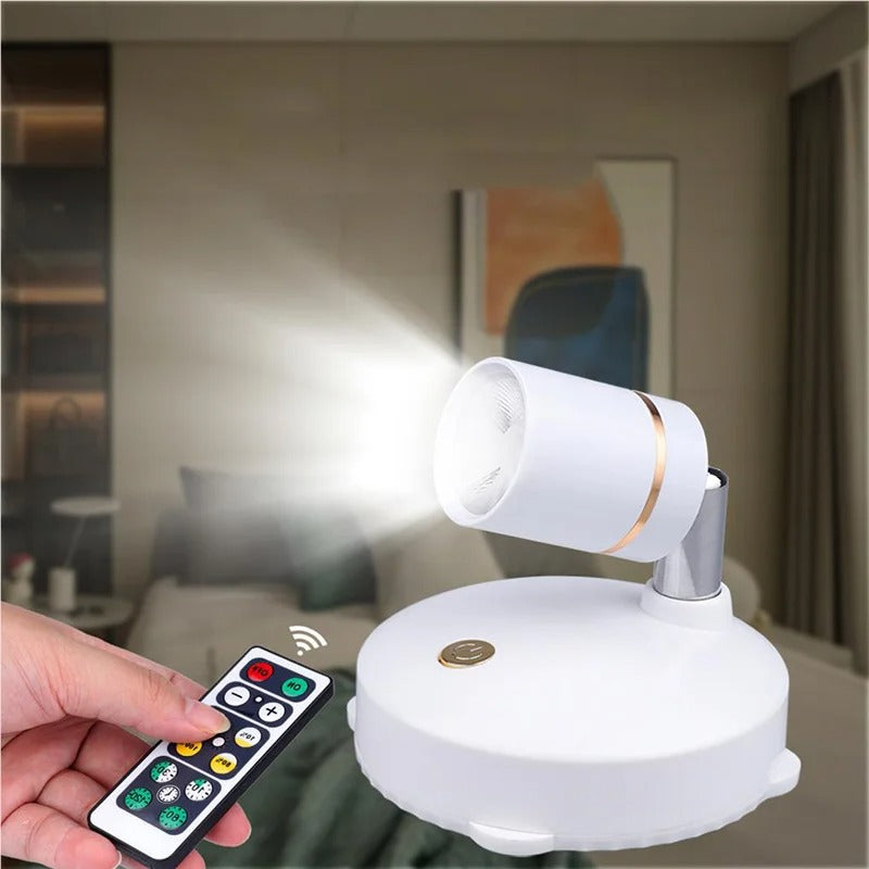 Draadloze LED-spot met dimmerfunctie en afstandsbediening