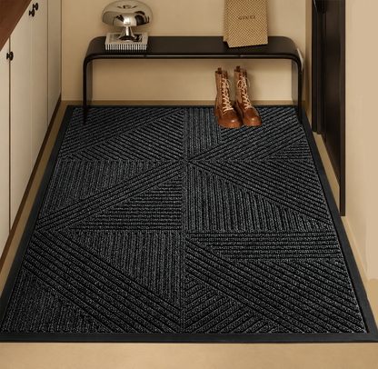 Deurmat met geometrisch patroon – antislip voor binnen en buiten