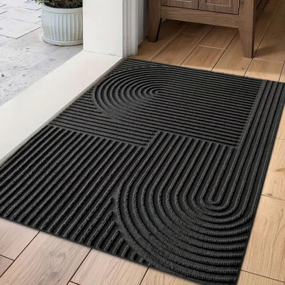 Deurmat met boogpatroon en ribstructuur voor binnen en buiten