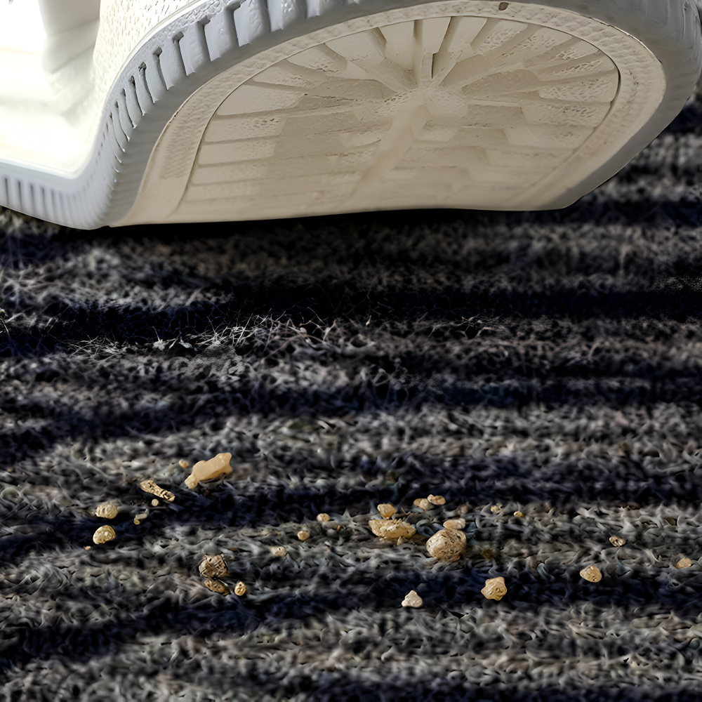 Deurmat met geometrisch patroon en antislip onderkant voor binnen