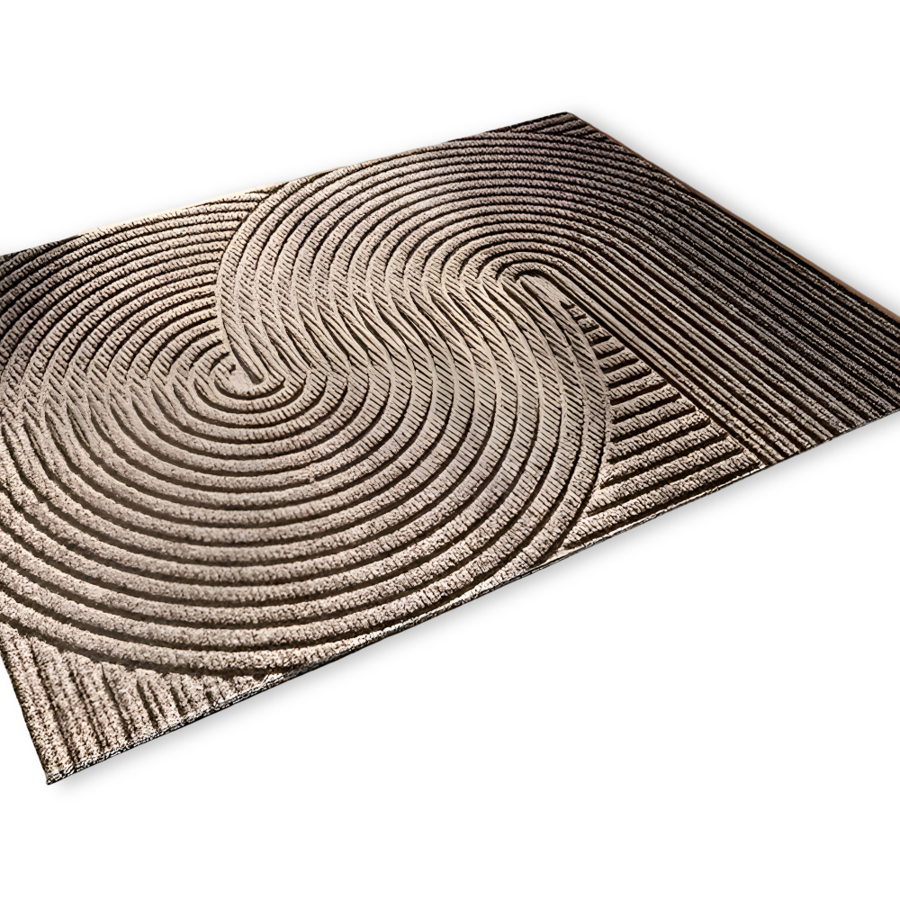 Deurmat met geometrisch patroon en antislip onderkant voor binnen