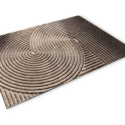 Deurmat met geometrisch patroon en antislip onderkant voor binnen