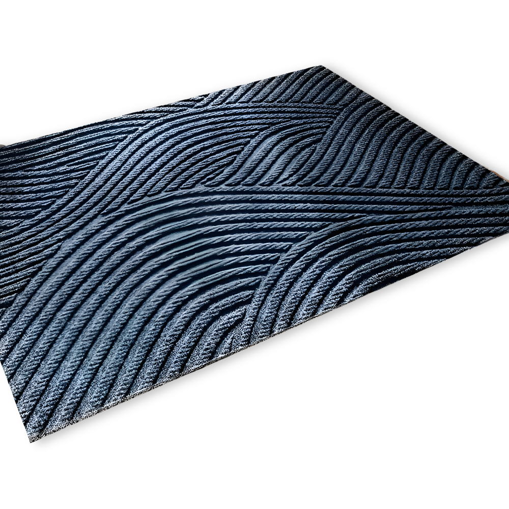 Deurmat met geometrisch patroon en antislip onderkant voor binnen