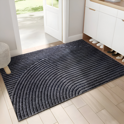 Deurmat met geometrisch patroon en antislip onderkant voor binnen