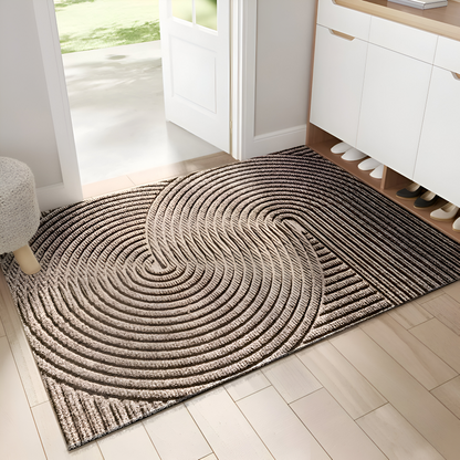 Deurmat met geometrisch patroon en antislip onderkant voor binnen