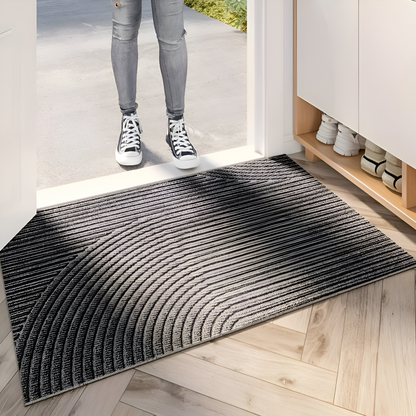 Deurmat met geometrisch patroon en antislip onderkant voor binnen