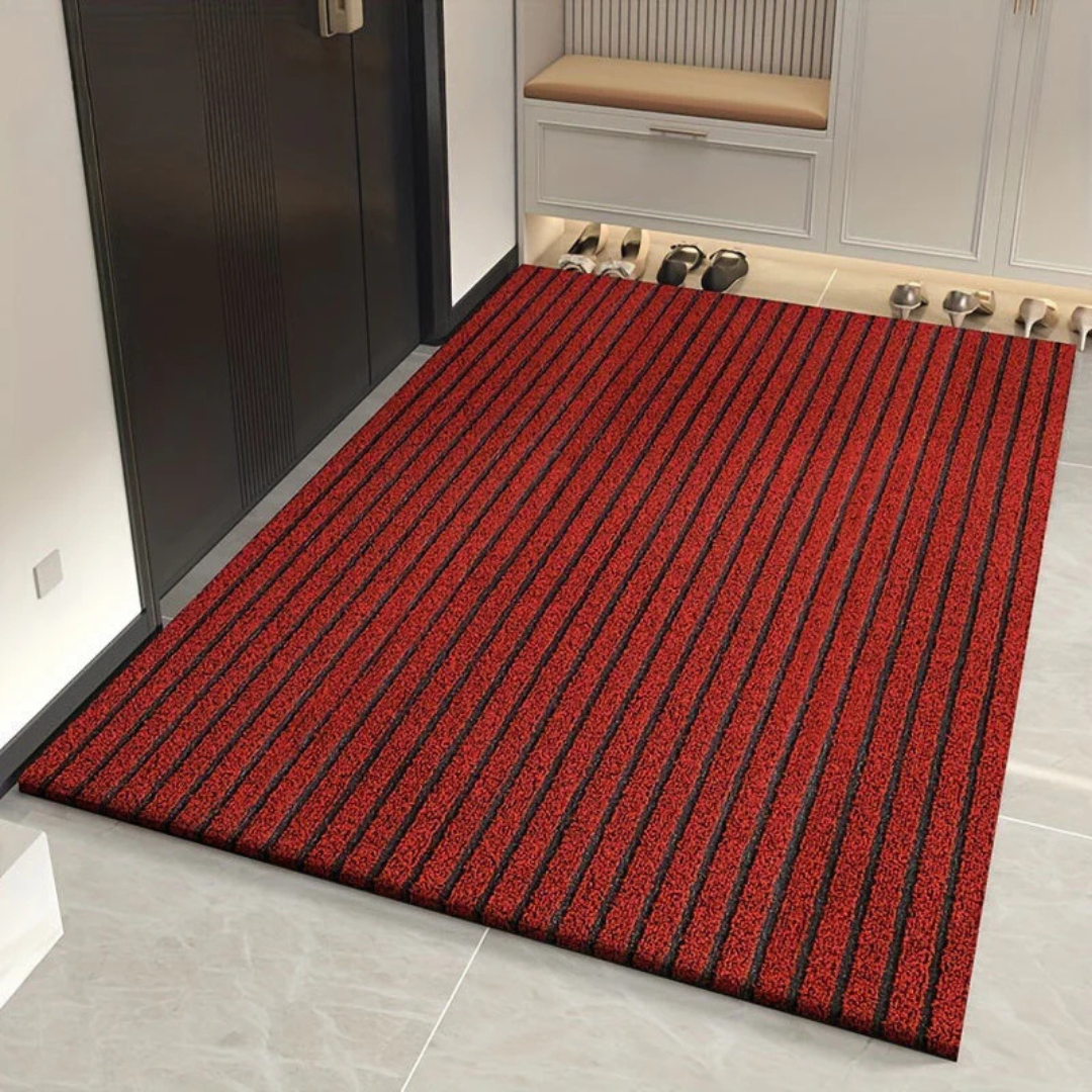 Deurmat voor binnen en buiten met antislip onderkant en streepdesign