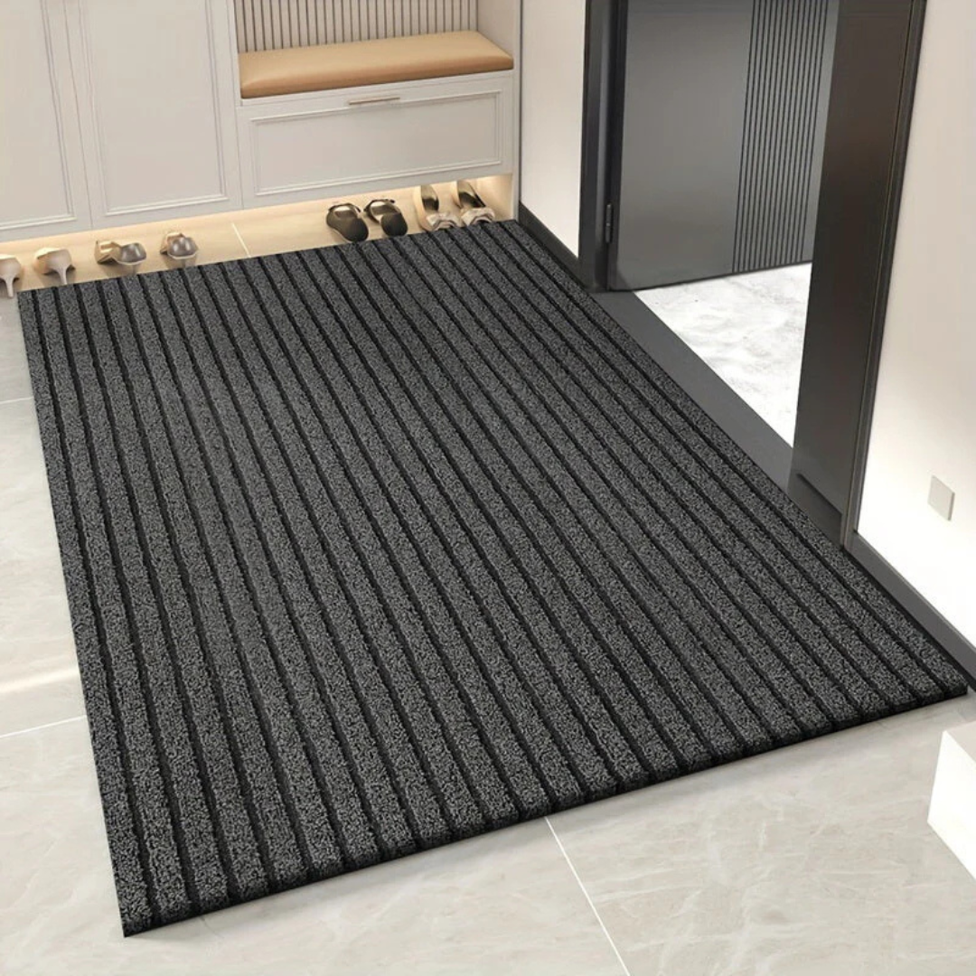 Deurmat voor binnen en buiten met antislip onderkant en streepdesign