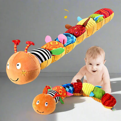 50% Korting | HappyPlush™ – Gevoelige pluche rammelaar en muzikale rups [Laatste dag korting]