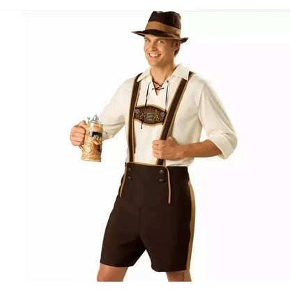 Heren Lederhosen Kostuum Set met Hoed – Beiers Traditioneel Kostuum