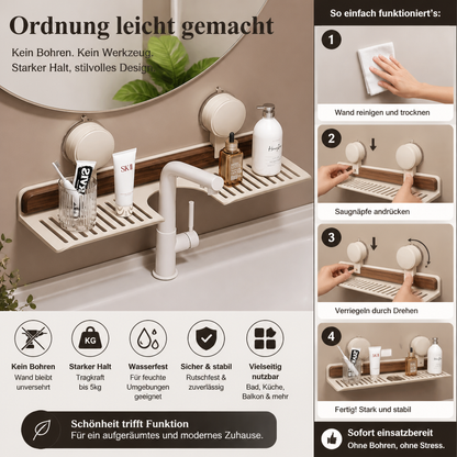 BathShelf – Meer opbergruimte in de badkamer zonder boren | 50% korting