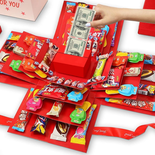 GiftBox™ – 5-laags nesting-design, aanpasbare verrassingsdoos voor speciale gelegenheden [50% Korting]
