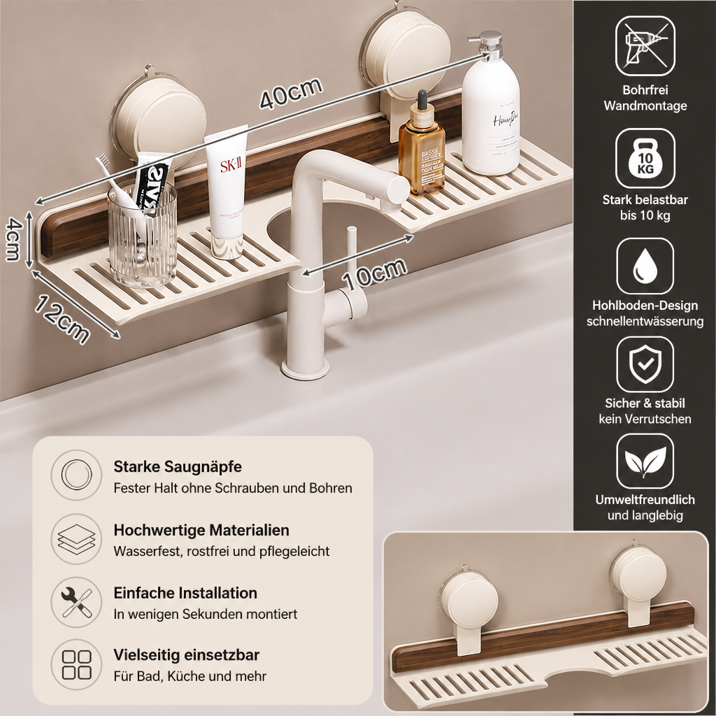 BathShelf – Meer opbergruimte in de badkamer zonder boren | 50% korting