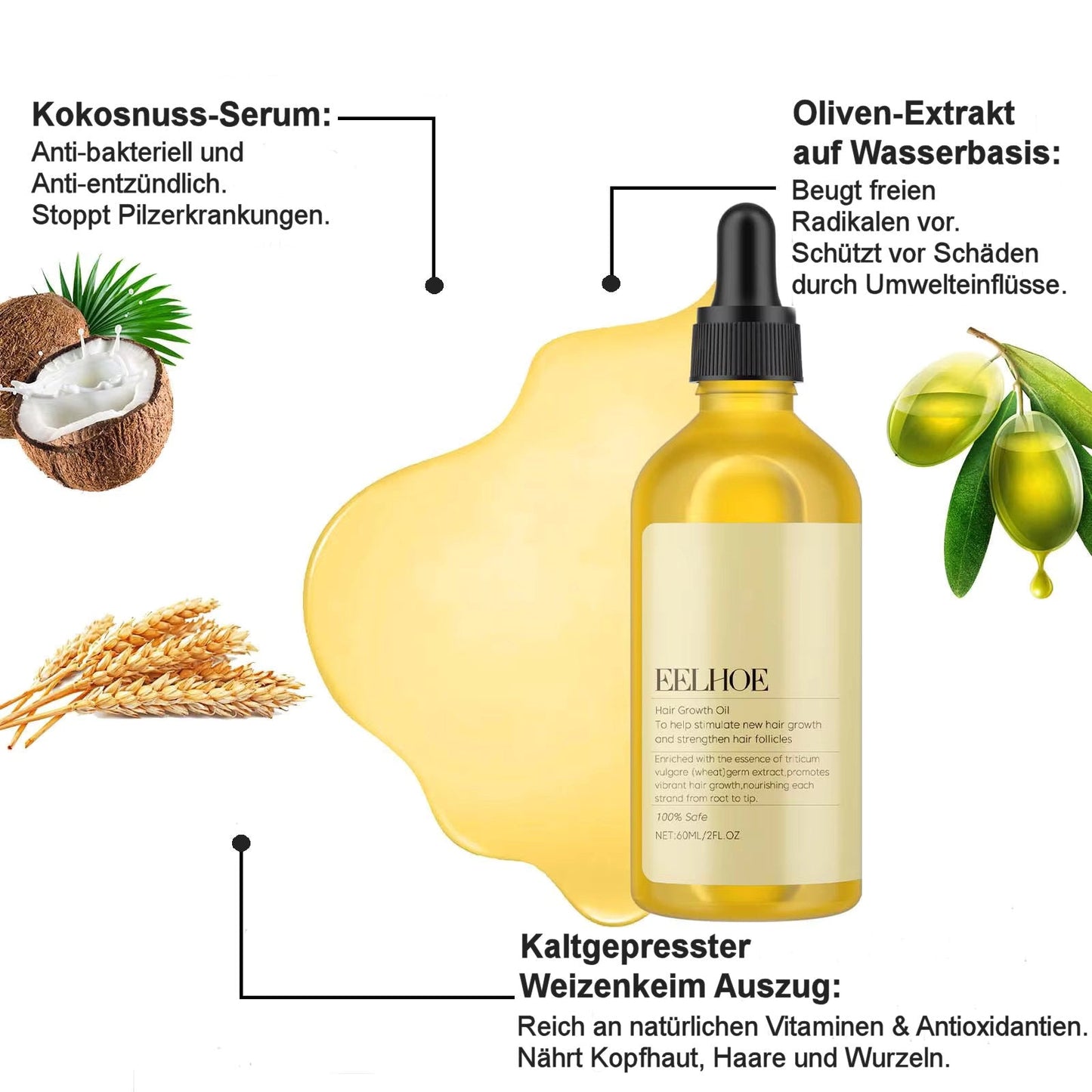 RevitaVive™ Haargroei Olie – Tegen Haaruitval & Voor Dikker Haar