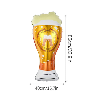 Flesvormige feestballonnen Bier & Whiskey voor verjaardag en Oktoberfest