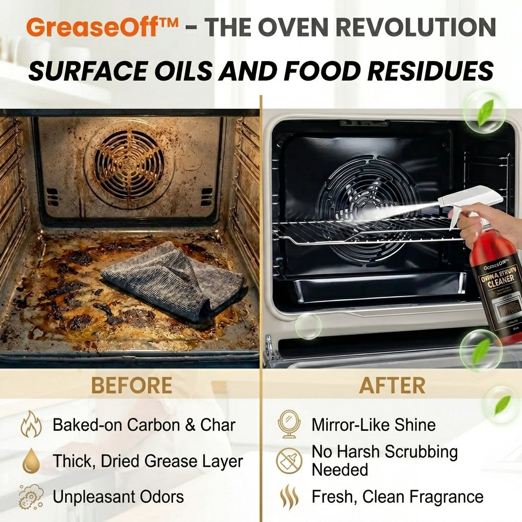 GreaseOff – Krachtige Oven- & Vettreiniger voor Makeloos Schone Keukens | 50% Korting