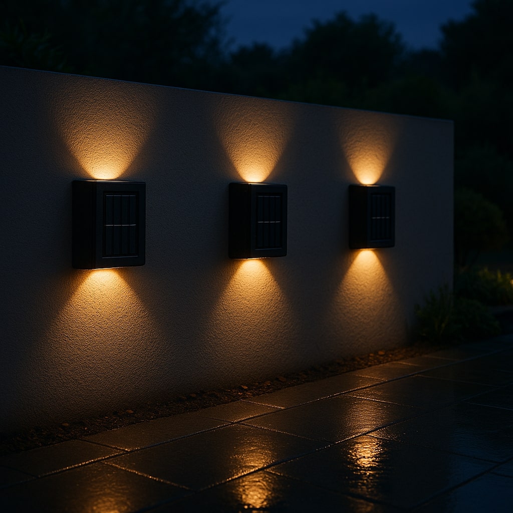 EcoLumen – LED Zonne-energie Wandlampen voor sfeervolle Buitenverlichting [1 + 1 Gratis]