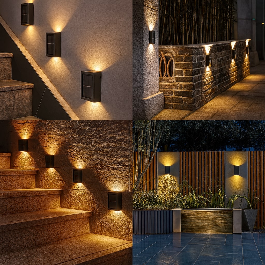 EcoLumen – LED Zonne-energie Wandlampen voor sfeervolle Buitenverlichting [1 + 1 Gratis]