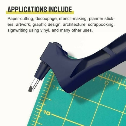 CraftEdge™ Precisie Snijgereedschap – 360° Draaimes voor DIY & Knutselen