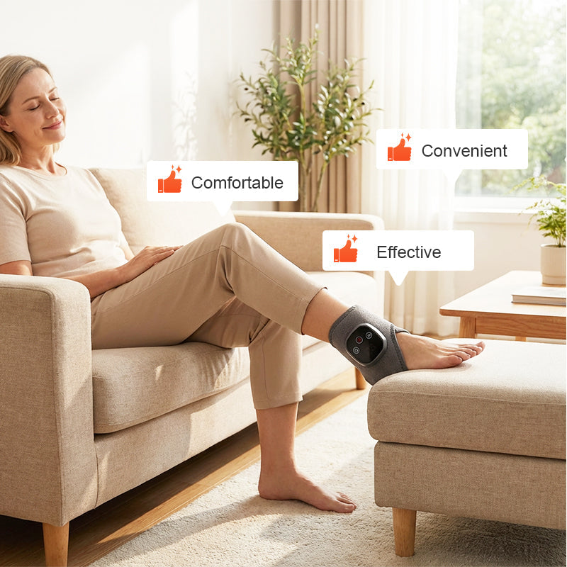AnkleRelief™ – Enkelmassageband met Warmte & Vibratie voor Enkelpijn