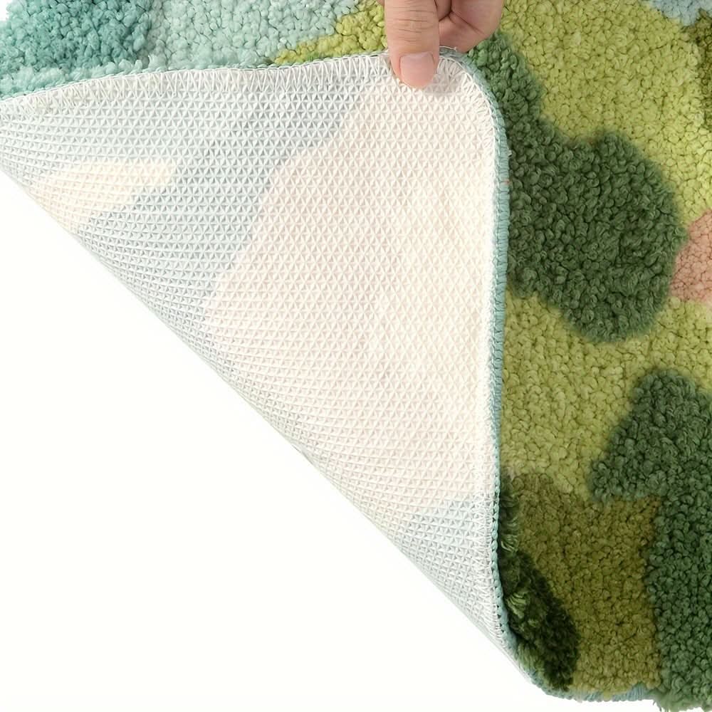Absorberende badmat met bloemenpatroon – antislip & zacht