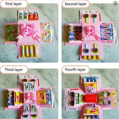 GiftBox™ – 5-laags nesting-design, aanpasbare verrassingsdoos voor speciale gelegenheden [50% Korting]