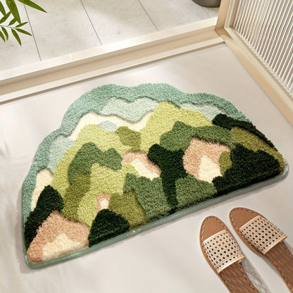 Absorberende badmat met bloemenpatroon – antislip & zacht