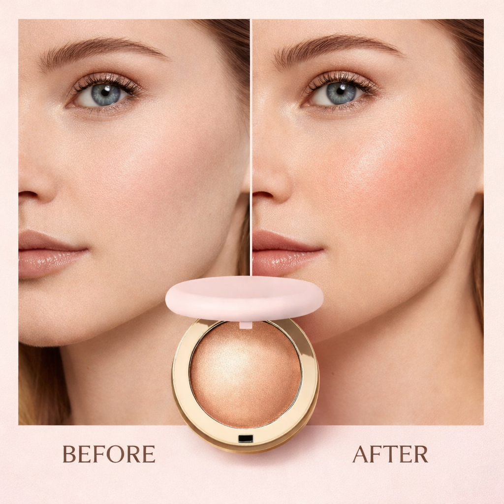LuminaFlex™ – 2-in-1 Blush & Highlighter voor een Stralende Glow