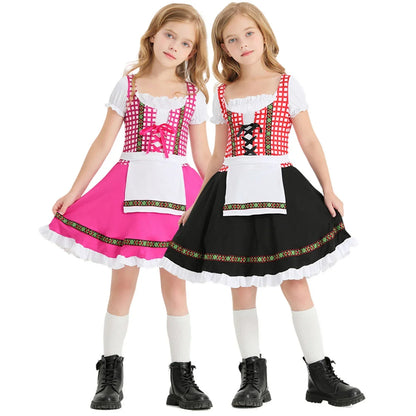 Meisjes Dirndl met Schort – Traditionele Beierse Kinderdirndl