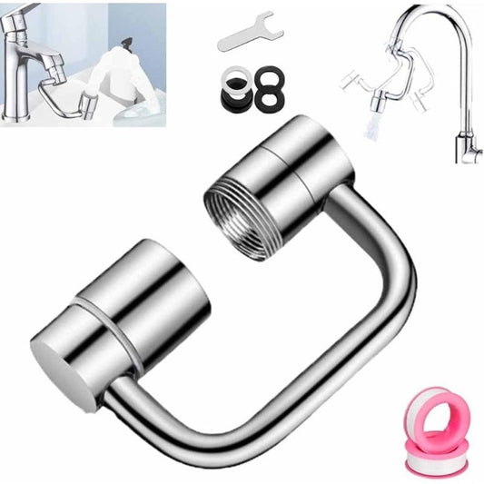 AquaRotate™ – 1440° Draaibare Kraanbevestiging voor Flexibel en Comfortabel Wassen [50% Korting]