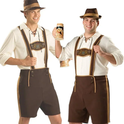 Heren Lederhosen Kostuum Set met Hoed – Beiers Traditioneel Kostuum