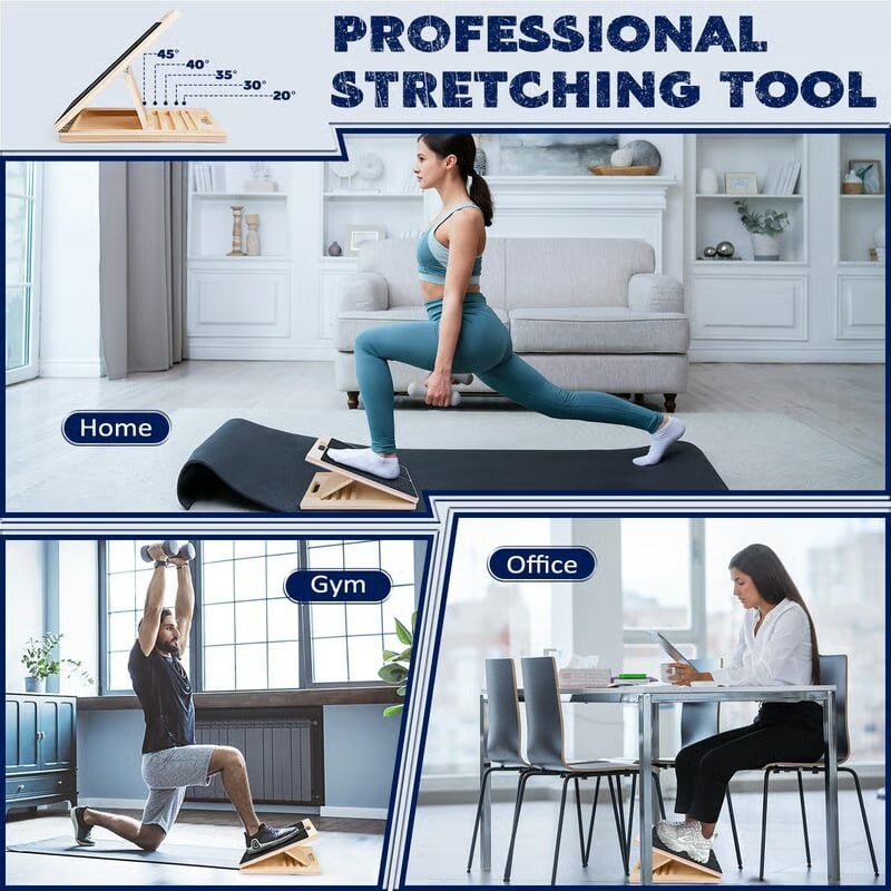 StretchWood™ – Draagbaar houten schuine bord voor stretching en balans [50% Korting]