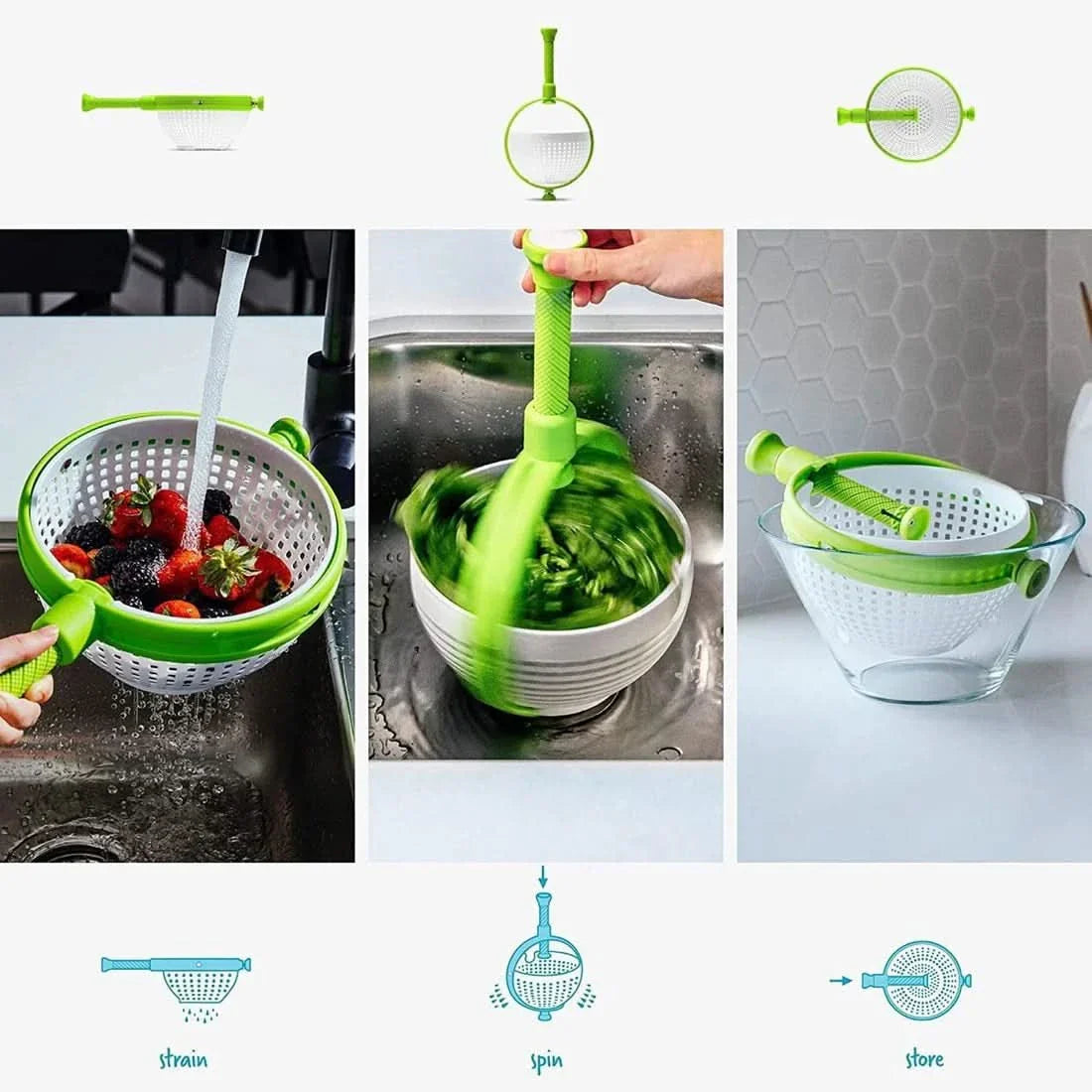 DrySpin – Centrifuge & Droger voor Groenten en Fruit | 50% Korting