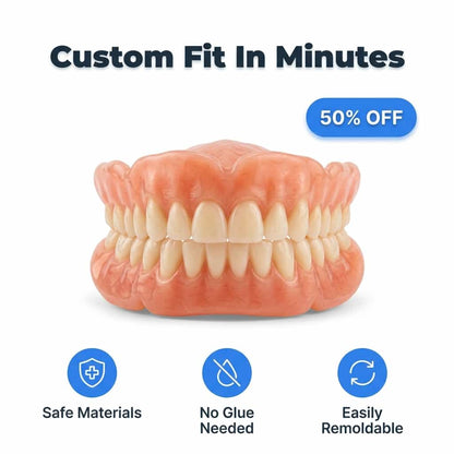 CustomDenture – Natuurlijk mooie tanden zonder lijm – 50% korting