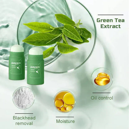 DermaTea™ – Groene Thee Masker Stick voor Diepe Poriënreiniging [1+1 Gratis]