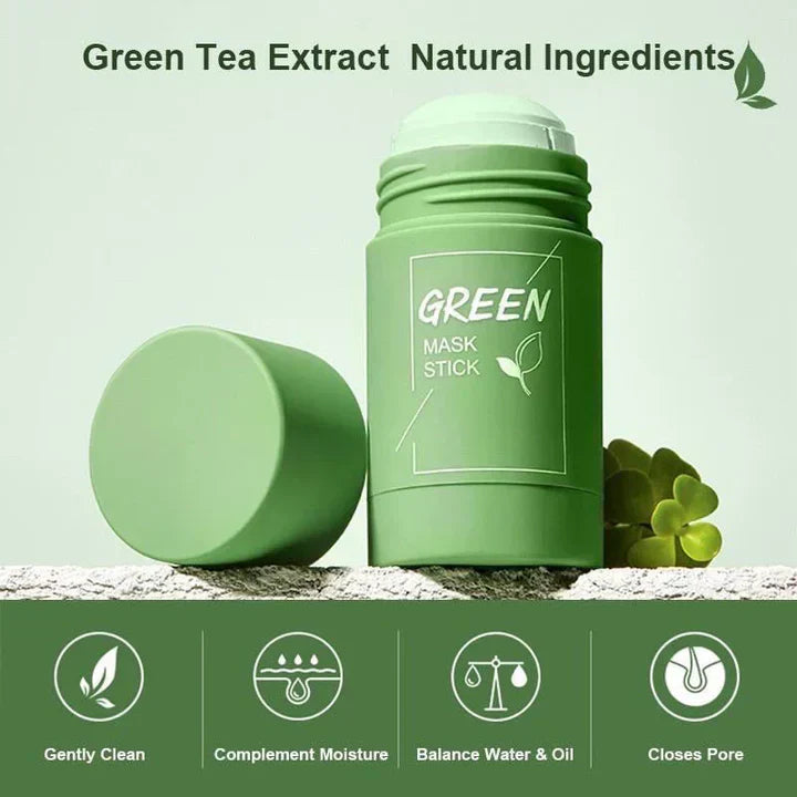 DermaTea™ – Groene Thee Masker Stick voor Diepe Poriënreiniging [1+1 Gratis]